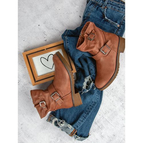 Brązowe botki bikery r.41 na Arena.pl