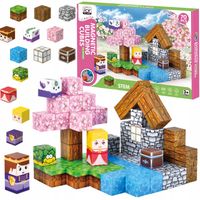 KLOCKI MAGNETYCZNE 2,5 cm kostki budowlane konstrukcyjne BLOKI SZEŚCIANY 70