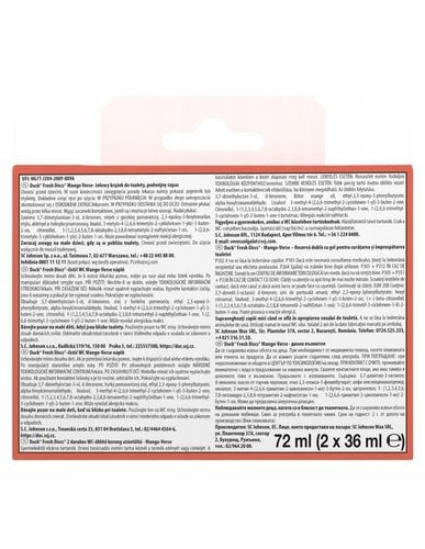 duck fresh discs mango verse - żelowy krążek do toalety 72ml (2 x 36ml) na Arena.pl