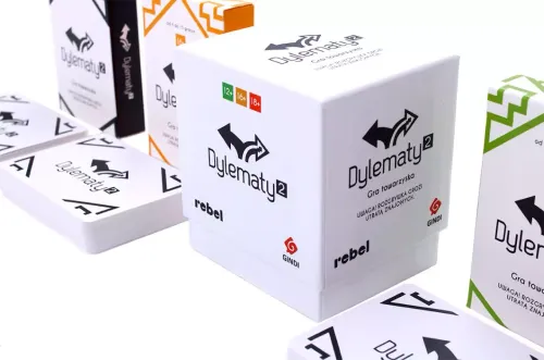 Towarzyska gra karciana dla dorosłych - Dylematy 2 - od 4 do 15 graczy na Arena.pl