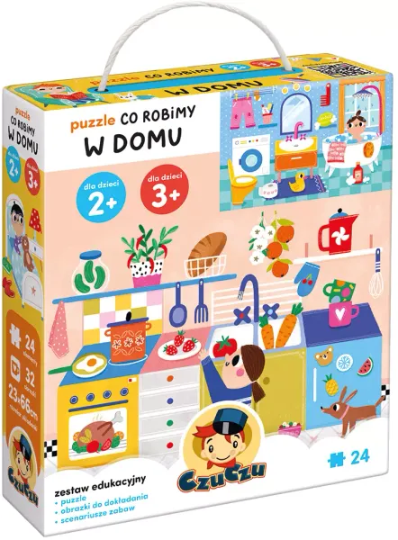 Puzzle 24 elementy. CzuCzu. Co robimy w domu zdjęcie 1
