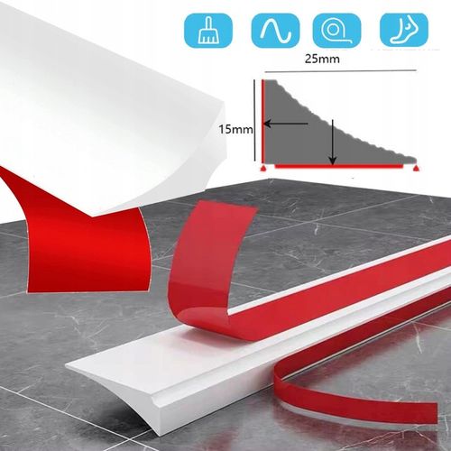 2M SAMOPRZYLEPNA LISTWA ZATRZYMUJĄCA WODĘ DO WANNY, LISTWA WYKOŃCZENIOWA na Arena.pl