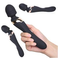 Ekskluzywny dwustronny Wibrator rotacyjny Różdzka