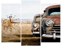 90CM 70 ZEGAR 3 ELEM STARE SAMOCHODY SCIENNY DRUK