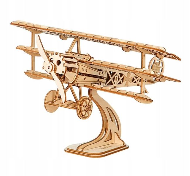 Puzzle 3D Samolot drewniany model do składania zdjęcie 3