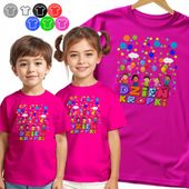 KOSZULKA DZIECIĘCA TSHIRT - NA DZIEŃ KROPKI KOLOROWE KROPKI WZORY - 122 S