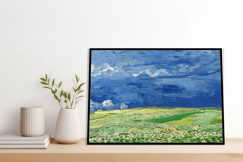 Plakat 60x40cm Wheatfield under Thunderclouds, Van Gogh Vintage zdjęcie 6