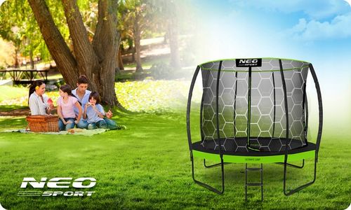 TRAMPOLINA OGRODOWA DLA DZIECI 252cm 8ft PREMIUM na Arena.pl