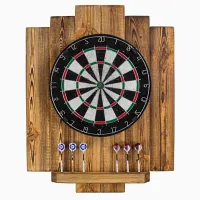 Drewniana Kaskada Osłona Ścienna John Paddle do Darta w Stylu Loftowym - Retro Vintage Old Burned Uniwersalny