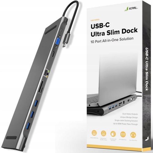 Stacja JCPal Ultra Slim Dock USB-C JCP6204 na Arena.pl