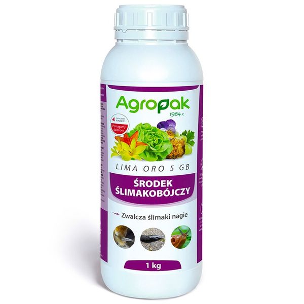 AGROPAK LIMA ORO 5GB TRUTKA NA ŚLIMAKI ZWALCZA ŚLIMAKA GRANULAT 1 KG zdjęcie 2