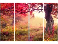 120CM 80 OBRAZ 4 ELEM JESIENNY KRAJOBRAZ ŚCIENNY