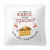 Poduszka Dla Karola Na Urodziny Ze Zdjęciem Na Prezent Biała 40X40 Cm