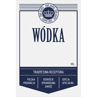 Etykiety samoprzylepne 60x90 mm na butelki, wódkę, białe, 20 szt.