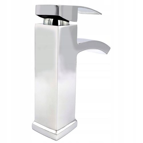 BATERIA UMYWALKOWA KRAN UMYWALKI CHROM NISKA ŁAZIENKOWA CUBIC WODOSPAD na Arena.pl