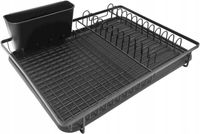 SUSZARKA DO NACZYŃ JEDNOPOZIOMOWA STOJĄCA Z OCIEKACZEM MIOWI CZARNA