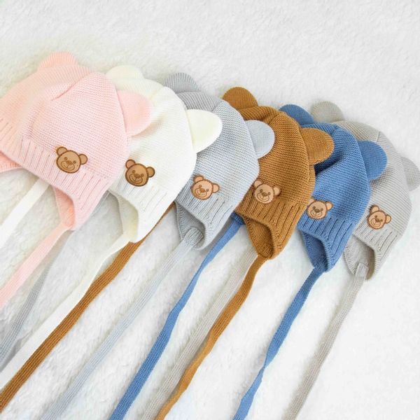 Czapka CZAPECZKA NIEMOWLĘCA dla niemowlaka Z USZAMI wiosna jesień 38-40 zdjęcie 6