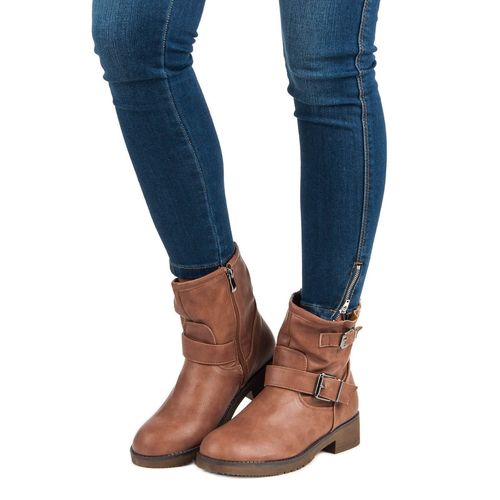 Brązowe botki bikery r.41 na Arena.pl