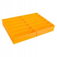 Zestaw 12 wkładek przegródkowych F3, kolor pomarańczowy, 208x52x63mm L-BOXX