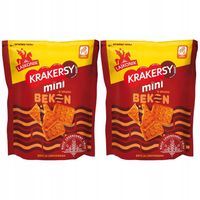 Lajkonik Krakersy mini o smaku bekon 100 g x 2 sztuk