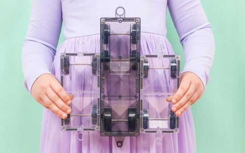 Connetix klocki magnetyczne pociąg Pastel Transport Pack 50 el. na Arena.pl