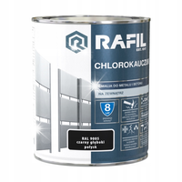 RAFIL CHLOROKAUCZUK EMALIA DO METALU I BETONU CZARNY GŁĘBOKI 9005 0.75L