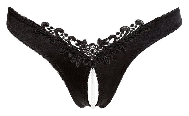 G-String Pearls Black L zdjęcie 3
