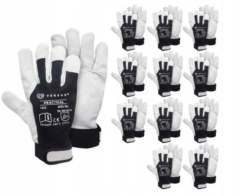 rękawice ochronne tekson practical 1252 skóra kozia z rzepem roz. 8 na Arena.pl