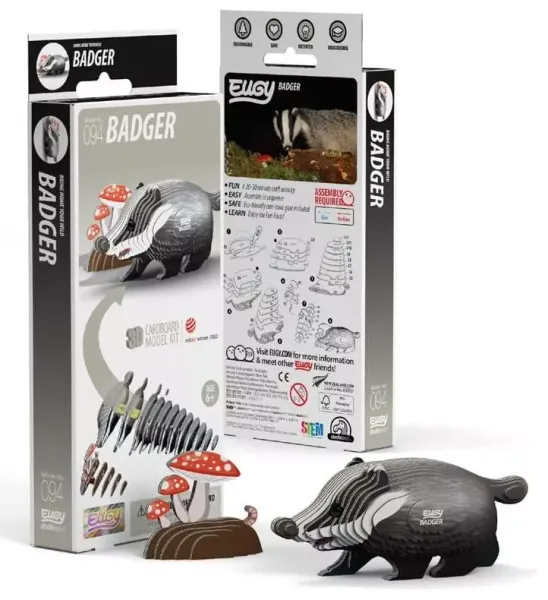 Borsuk Eugy. Eko Układanka 3D zdjęcie 1