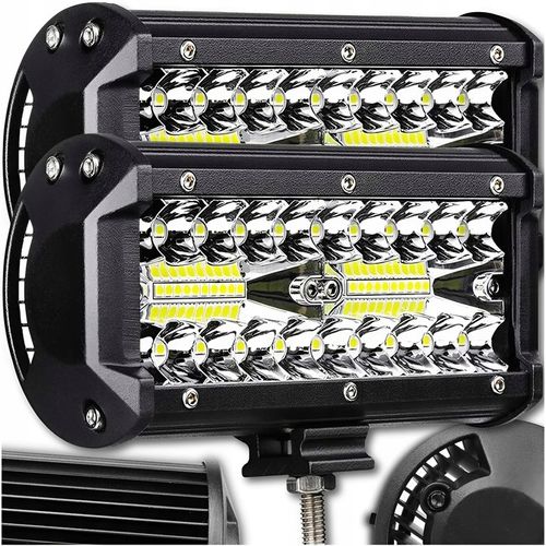 ZESTAW LAMPA ROBOCZA HALOGEN SAMOCHODOWY QUAD 2x 120W MOCNY LED CREE IP68 na Arena.pl