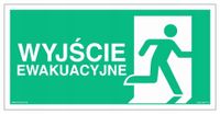 Wyjście Ewakuacyjne W Prawo 300X150 Płyta 1Mm Foto