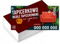 Wizytówki firmowe PROJEKT GRATIS 200 sztuk TAPICERSTWO MEBLE TAPICEROWANE