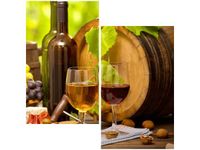 60X60CM BIAŁE CZERWONE DWU OBRAZ ŚCIAN