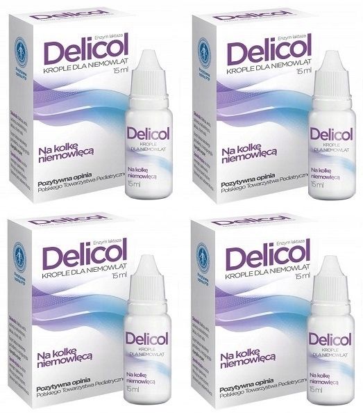 4x DELICOL na kolkę niemowlęcą krople 15 ml zdjęcie 1