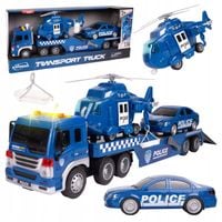 CIĘŻARÓWKA TIR z Lawetą ZESTAW Policja Helikopter Ratunkowy Światła Dźwięki