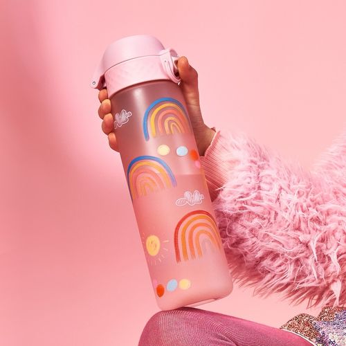 Bidon na wodę Butelka różowa dla dziewczynki róż Rainbow Tęcza ION8 0,5 l na Arena.pl