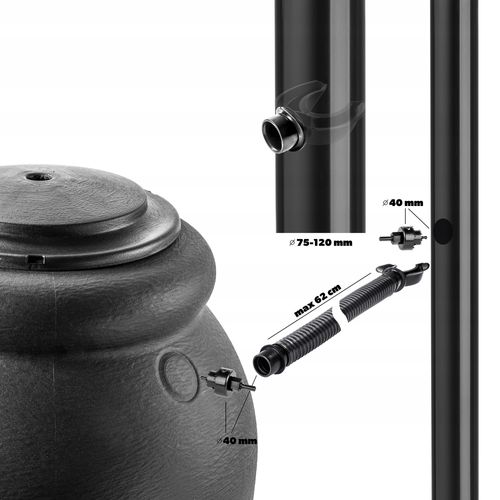 Kadax Zbiornik Na Deszczówkę 210L Beczka Kompletny na Arena.pl