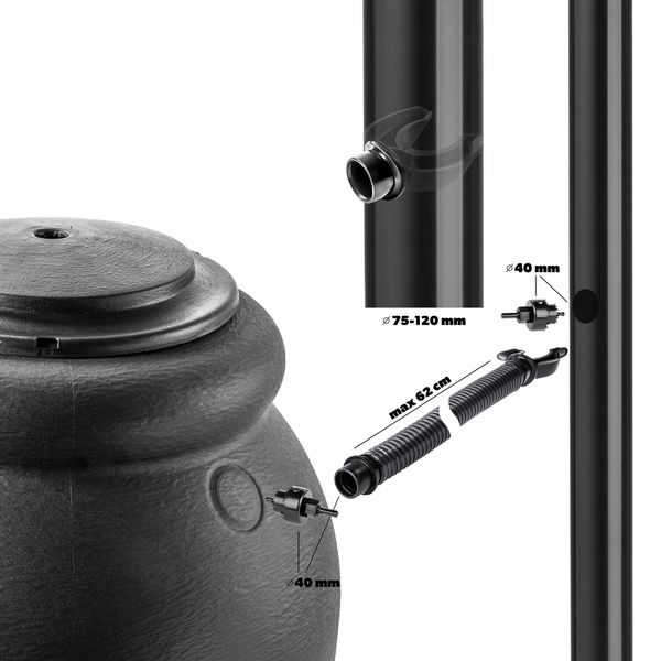 Kadax Zbiornik Na Deszczówkę 210L Beczka Kompletny zdjęcie 5