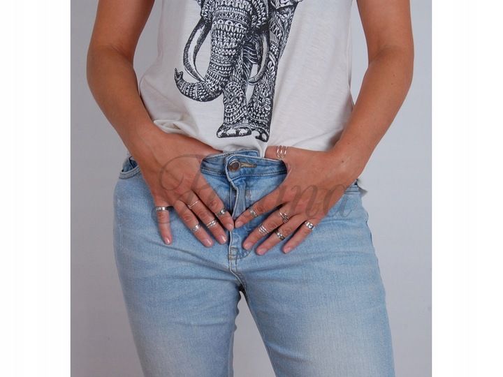 PIERŚCIONEK SREBRNY DO POŁOWY PALCA ps005 - 1,3g. zdjęcie 2