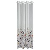 Zasłona gotowa na przelotkach LAVIN 140x250 biała pudrowa polne kwiaty