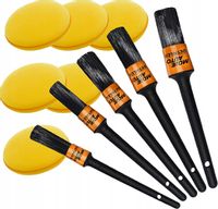 ZESTAW PĘDZELKI DETAILINGOWE DO CZYSZCZENIA +GĄBKI