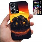 ETUI DO OPPO RENO7 4G - MONSTERTRUCK, CIĘŻARÓWKA, WZORY + SZKŁO