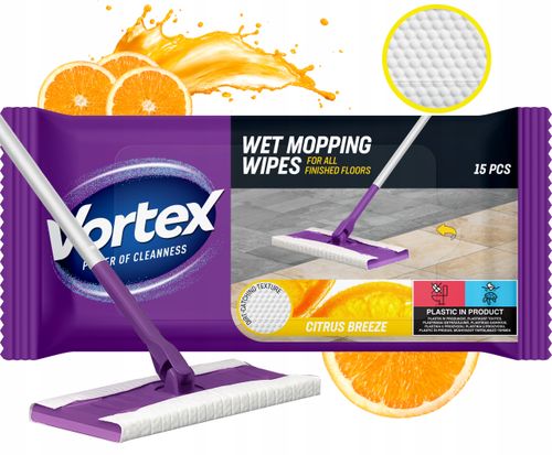 vortex ściereczki do mycia podłóg 15 szt. citrus breeze na Arena.pl