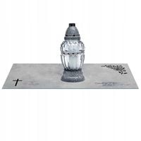 SZKLANA PODSTAWKA POD ZNICZE 60x30cm 498d + napis