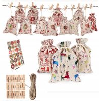 Kalendarz adwentowy do samodzielnego wykonania DIY woreczki Zrób to sam