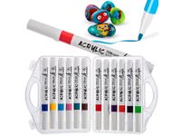 Markery akrylowe do tkanin kamieni ubrań wodoodporne pisaki mazaki 12szt