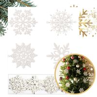 komplet 40 sztuk ozdób bożonarodzeniowych w opakowaniu średnica 10cm białe