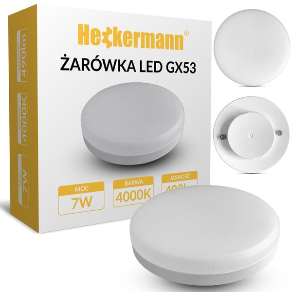 Żarówka Led Heckermann Gx53 7W Neutral zdjęcie 1