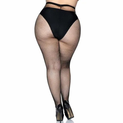 leg avenue rajstopy kabaretki plus size czarne, nylon, duży rozmiar na Arena.pl