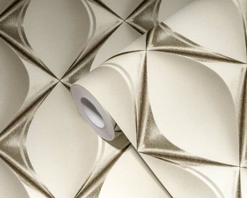 TAPETA WZÓR GEOMETRYCZNY 3D WINYLOWA NA FLIZELINIE na Arena.pl